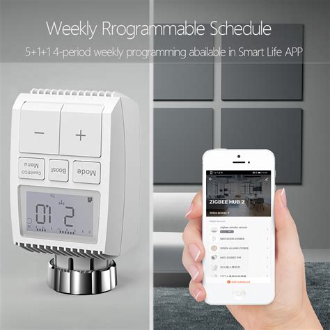 Programmable Room Thermostat Bluetooth TRV Actuator For Housings