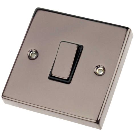 Scolmore Click Deco 10a 1 Gang 2 Way Switch Metal Black Insert Black