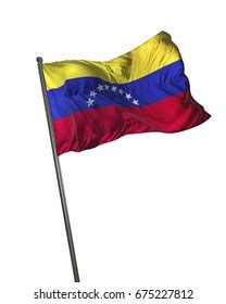 Venezuela Flag Waving Isolated On White Stock Illustration 675227812 ...