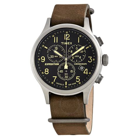 Timex Expedition Scout Black Dial Men S Chronograph Watch Txw B