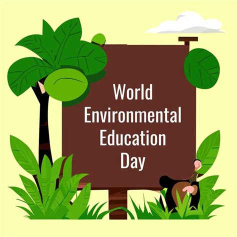 Dia mundial da educação ambiental Vetor Premium