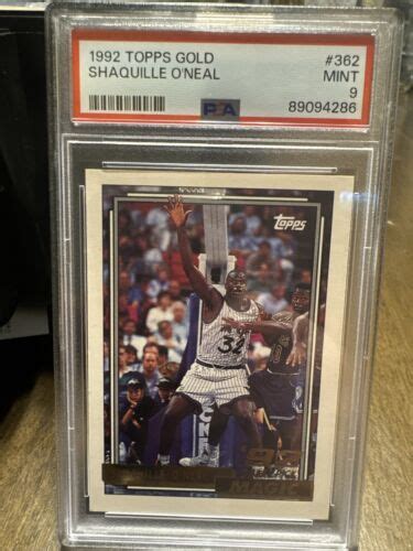 Topps Gold Shaquille O Neal Magic Rc Rookie Hof Psa Mint Ebay