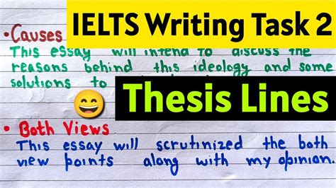 Thesis Lines Statement For All Writing Task 2 Essay Types 7 Band