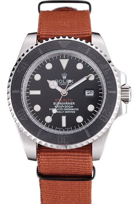 Rolex Submariner Stealth Mk Iii Brown Fabric Band Rl425 621387