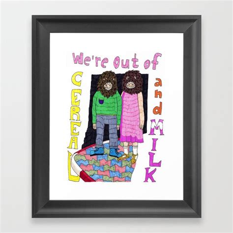 Cereal And Milk Framed Art Print By Hila Klein Society6