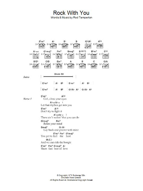 Rock With You by Michael Jackson - Guitar Chords/Lyrics - Guitar Instructor