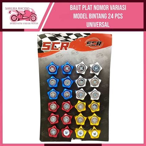 Jual Baut Plat Nomor Baut Obeng Plat Nomor Baut Variasi Model Bintang