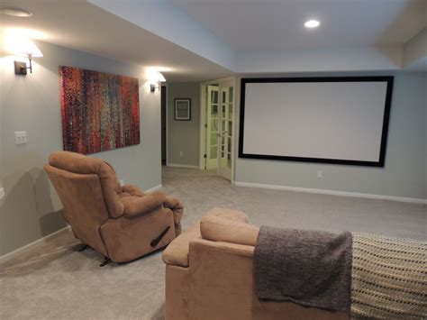 Mitchell Basement Finish Traditional Home Theater Detroit By