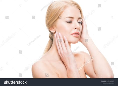 Tender Naked Blonde Girl Perfect Skin Stock Photo Shutterstock