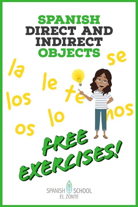 Direct And Indirect Objects In Spanish Free Exercises Spanish Grammar Activities Spanish