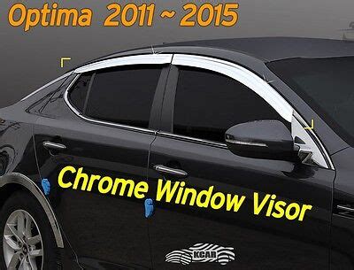 Chrome Window Visor Sun Rain Vent Guard P Silver K For Kia Optima