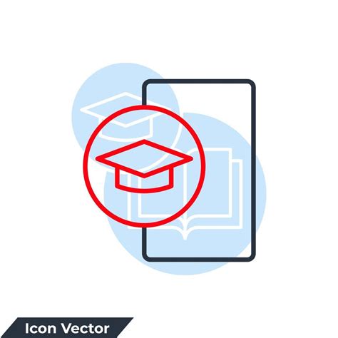 Mobile Learning Icon Logo Vector Illustration E Learning Symbol