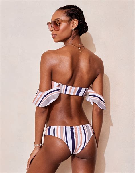 Zoee Stripe White Bikini XS XL Adore Me