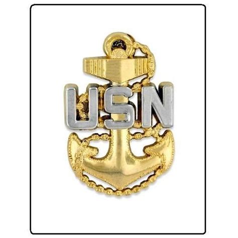 Us Navy Emblem Lapel Pin 1 Gold Steel Usn Anchor Military Logo Badge