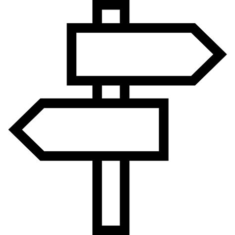 Direction Road Sign Vector SVG Icon - SVG Repo