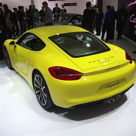 Yellow Porsche Cayman S at the LA Auto Show. | Porsche cayman s, La auto show, Ds automobiles