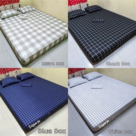 Jual Arsyabedset Seprei Motif Aesthetic Kotak Hitam Black Square