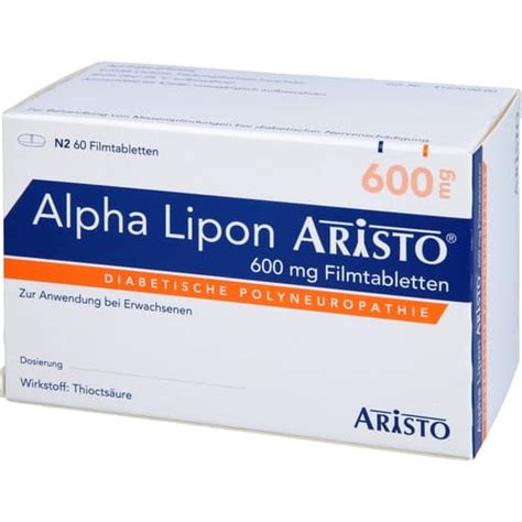 Alpha Lipon Aristo 600 Mg Filmtabletten 60 St Tabletten