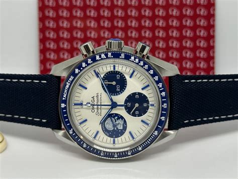 Omega Speedmaster Moonwatch Silver Snoopy Awards Blue Strap