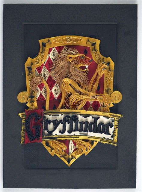 Paper Quilling Harry Potter House Crest Gryffindor By Wholedwarf