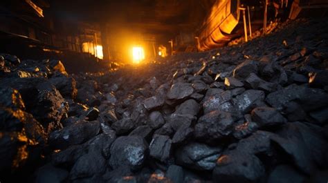 Premium AI Image | Coal is loaded onto trucks by mining machines that ...