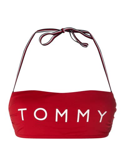 TOMMY HILFIGER Bikini Oberteil Mit Abnehmbarem Neckholder Rot Online