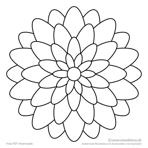 Mandala Malvorlagen - Einfache Formen zum Ausmalen!