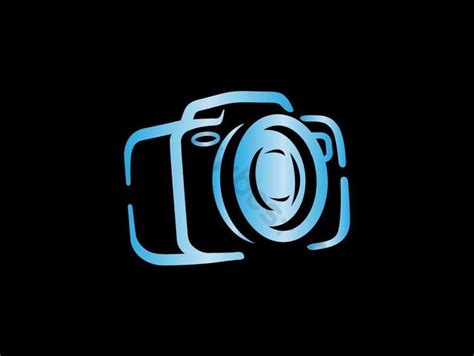 gambar vektor simbol desain logo kamera berwarna warni  kreatif