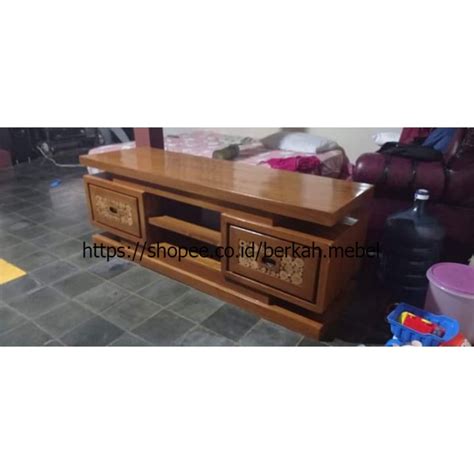 Jual Bufet Meja TV Minimalis Kayu Jati Rak Buffet Laci Furniture Jepara