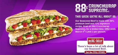 Taco Bell Crunchwrap Calories Nutrition | Besto Blog