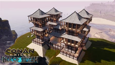 How To Build A Yamatai Castle Speed Build Conan Exiles Youtube