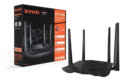 Router Bezprzewodowy Tenda AC6 AC1200 4 Anteny 3xLAN 1xWAN Czarny