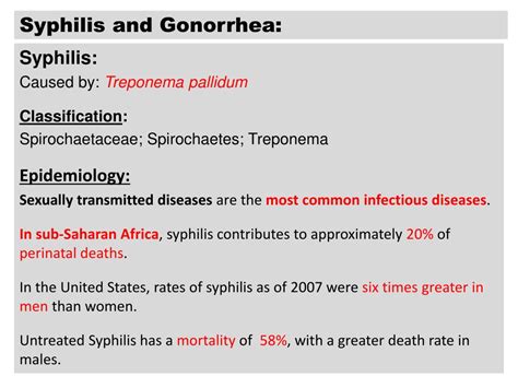 Ppt Syphilis And Gonorrhea Powerpoint Presentation Free Download Id 1889433