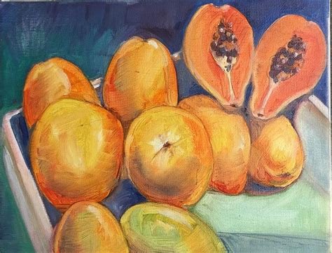 Market Papayas Painting By Lori Wise Fine Art America