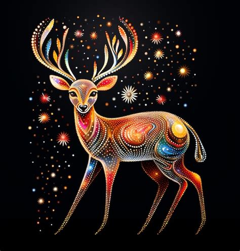 Premium Ai Image A Close Up Of A Deer With A Lot Of Stars In The