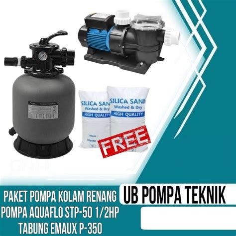 Jual Paket Pompa Air Kolam Renang 1 2Hp AQUAFLO STP 50 Tabung Filter