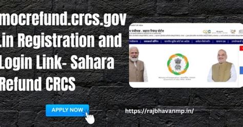 Mocrefund Crcs Gov In Registration Login Sahara Refund Crcs