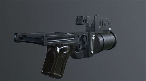 D Model Grenade Launcher Vr Ar Low Poly Cgtrader