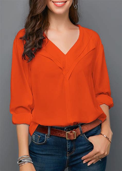 Orange Pattern Blouse