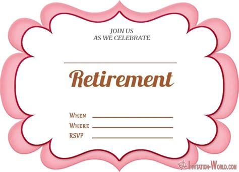 Blank Retirement Invitation | Invitation World