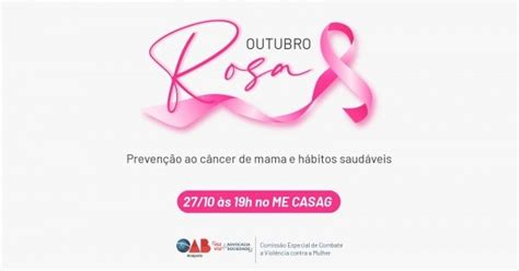 Outubro Rosa Prevenção Ao Câncer De Mama E Hábitos Saudáveis Em