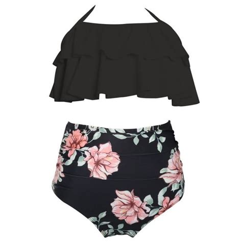 Maillot De Bain Bikini Fille Pi Ces Stretch Taille Haut Natation Cdiscount Sport
