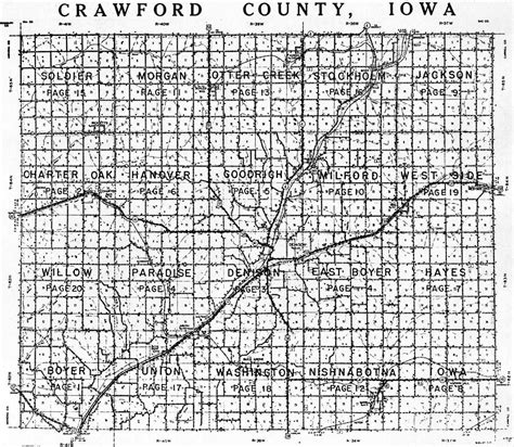 1958 Crawford County Iowa Plat Maps