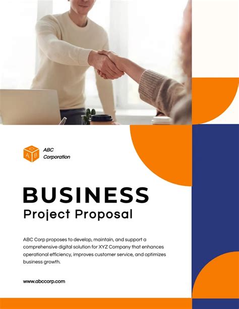 Professional Business Project Proposal Template Venngage