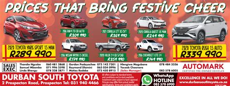 SPECIALS-DEC-2021-USED | Durban South Toyota Blog