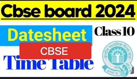 Cbse Board Exam 2024 Date Sheet Latest Update Important Details And