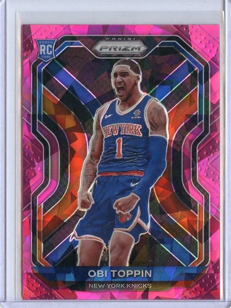 2020 21 Panini Prizm Prizms Pink Ice 280 Obi Toppin EBay