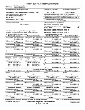 Fillable Online D Employee S Correct Ssn Fax Email Print Pdffiller