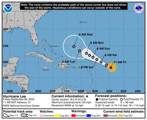 Breaking Hurricane Lee Continues To Churn In Atlantic As A Strong