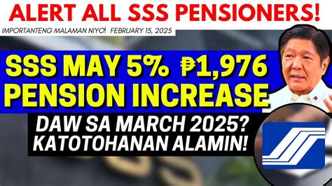 Alert All Sss Pensioners Sss May Pension Increase Daw Sa